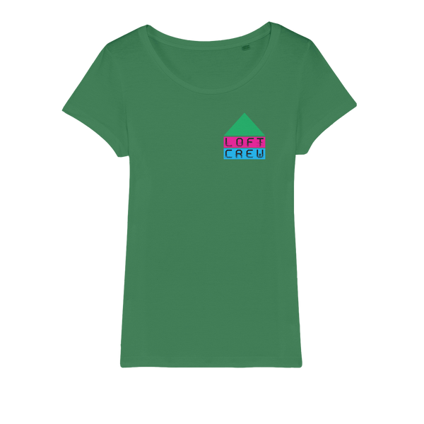 Loft Crew Logo 1 (Front & Back Print) - Organic Jersey Womens T-Shirt