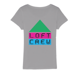 Loft Crew Logo 1 (Front & Back Print) - Organic Jersey Womens T-Shirt