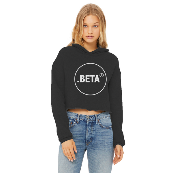 BETA Ladies Cropped Raw Edge Hoodie