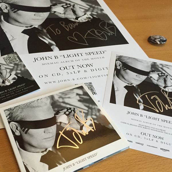 John B - Light Speed - Signed CD, Poster, 2x Flyers & Badge Set with Deluxe Edition Download